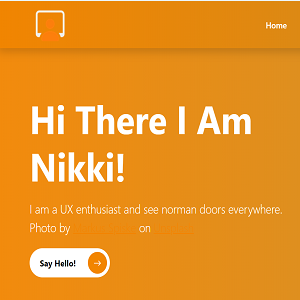 Screenshot of responsive web design assignment